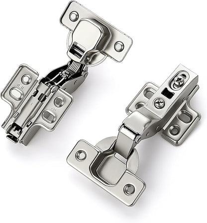 HOME EDIT 1 Pairs 2 Pack European Insert Soft Close Cabinet Hinges Concealed Kitchen Cabinet Hinges Heavy-Duty Frameless Adjustable for Cupboard Hardware