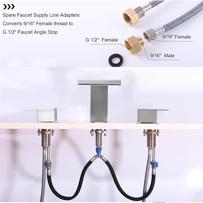 2 Handle Deck Mount Tub Faucet, Roman Bathtub Faucet Set Brushed Nickel High Flow Garden Bath Tub Faucet