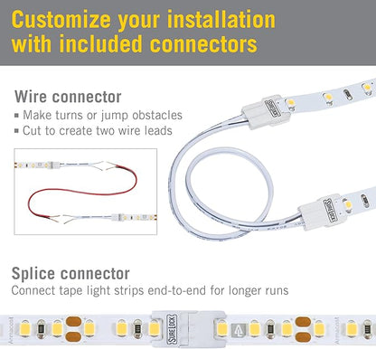 Armacost Lighting RibbonFlex Pro 24V White LED Strip Lights 30 LED/m, 3000K, 16.4 ft 144230