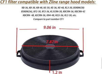 4 Pack CF1 Range Hood Carbon Filters Compatible for Zline KB-36 KB-30 KE-30 IE77 Models-Also Fits Other ZlineModels,Excludes 587 597 9597,See Description
