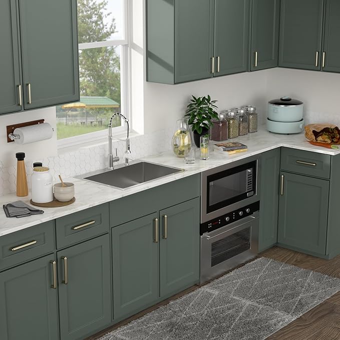 30x22 Drop in Kitchen Sink 30 Inch Stainless Steel Sinks 16 Guage 304 Single Bowl 9'' Deep Sinks with Drain Assembly LMT30229