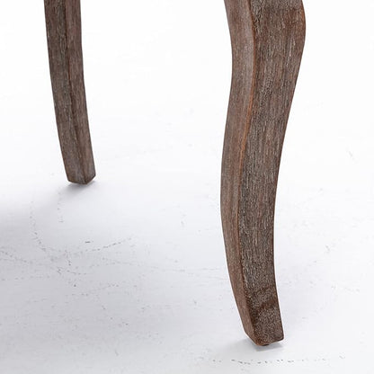 2 Pieces Dining Chair, Bar Chairs, Kitchen Island Chairs, Thickened Fabric Chairs with Neutral Toned Solid Wood Legs, Bronze Nail Head Accent, Sturdy Structure, for Living Room Dining Room, Beige