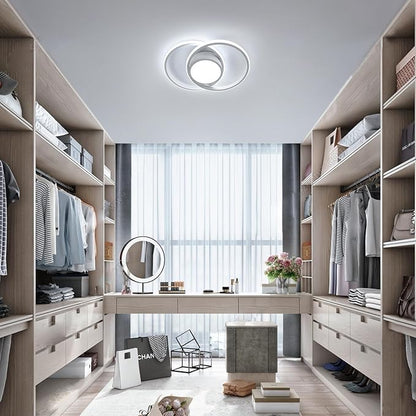 AUA LED Modern Ceiling Light, 39W 6500K Round Ceiling Lights Fixture, 15.7" for Hallway, Kitchen, Bedroom, Dining Room, Entryway, White
