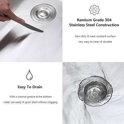 15 Drop In Bar Sink, 16 Guage Stainless Steel 13x15x9 Wet Bar Prep RV Outdoor Small Kitchen Sink Topmount Single Bowl with Drain