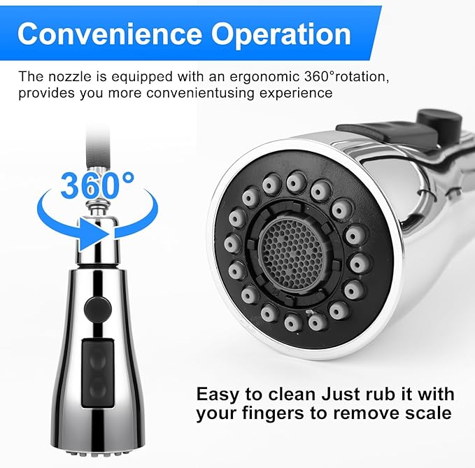 Kitchen Faucet with Pull Down Sprayer,Kitchen Sink Faucet with Sprayer,High Arc Single Handle Classic Stainless Steel Sink Accessories,Suitable for Laundry Rv Bar (Polished Chrome)