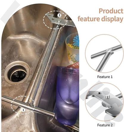 Garbage Disposer Unjamming Wrench & Garbage Disposal Wrench Tool, for InSinkErator/Moen Garbage Disposal Used To Un-Jam/Food Garbage Disposal And Dislodge Jams or Clutter From Above The Sink, Silver
