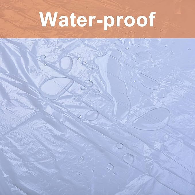 Plastic Drop Cloths for Painting, 10 Pcs 9x12ft Plastic Sheeting Tarp Waterproof Dustproof Almost Tear Resistance Multi-Purpose Furniture Cover Floor Wall Protection Film