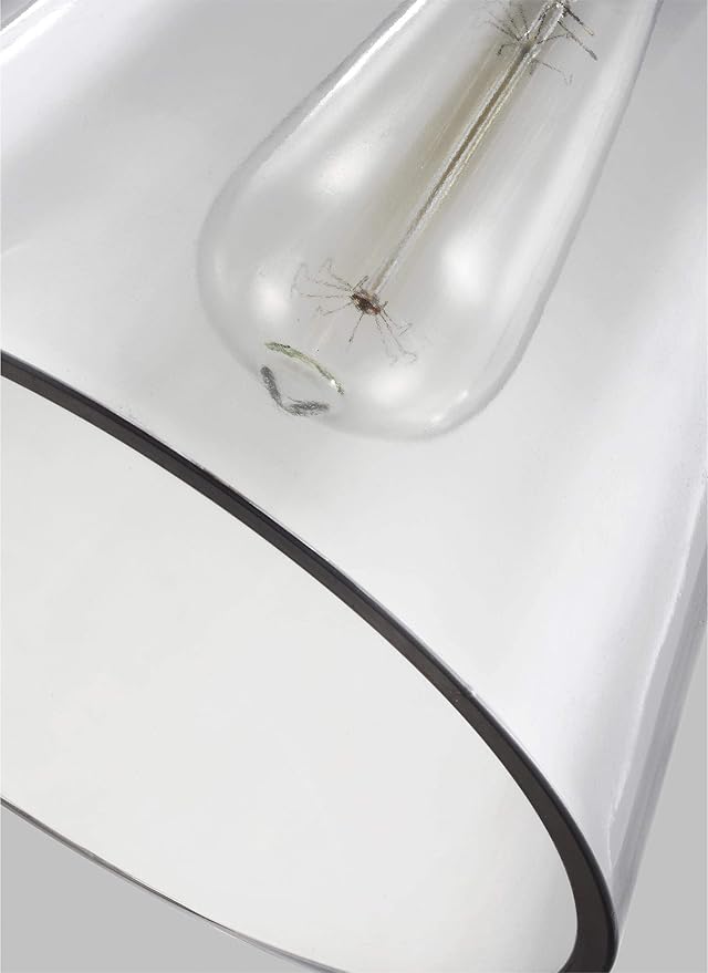 Feiss Lighting-Baskin-Pendant 1 Light in Modern Style-8.5 Inch Wide by 11.63 Inch High-Polished Nickel Finish -Tradit