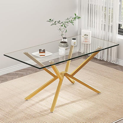 30 Inch Metal Table Base for Dining Room, Heavy Duty Table Legs for Glass, Marble, and Wood Tops, Furniture Legs for Home,Kitchen,Office (Gold)