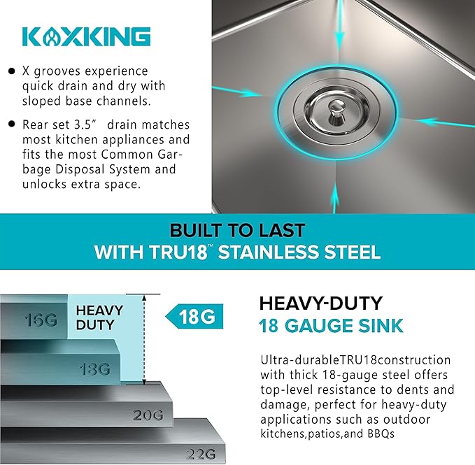 15x15x9 Inch Drop In Bar Sink, 18 Gauge T304 Stainless Steel Topmount Kitchen Sink for RV, Outdoor BBQ, Wet Bar, Laundry & Utility - Rust-Proof Single Bowl with Basket Strainer