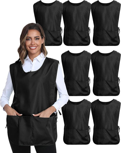 Xeoxarel Unisex Cobbler Apron with 3 Pockets, Adjustable Drawstring Waist, Professional Lightweight for Kitchen Salon Garden
