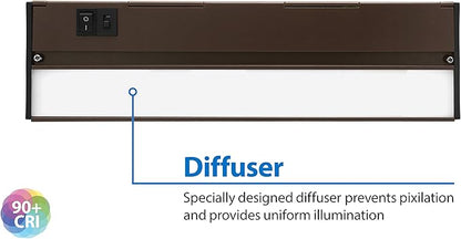 NUC-5 Series 12.5-inch Oil Rubbed Bronze Selectable LED Under Cabinet Light (NUC512SOB