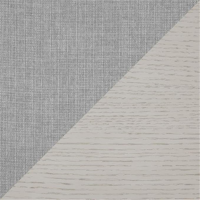 Pemberly Row Counter Height Chairs - Set of 2, Gray Upholstered Textured Seats, Weathered White Solid Wood Frame, Rustic Style for Kitchen Islands or Bar Areas, 250lb Capacity, 19x17.5x25 in