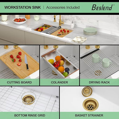 30 Granite Kitchen Sink - 30x19 Inch Granite Kitchen Sink 10" Depth Undermount White Quartz Sinks Ledge Workstation Classic Under Counter Single Bowl Basin