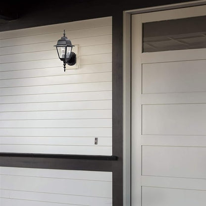 Design House Maple Street 1-Light Outdoor Wall Light with Clear Glass, Wet Rated for Porch, Patio, and Garage – Design House, 507566