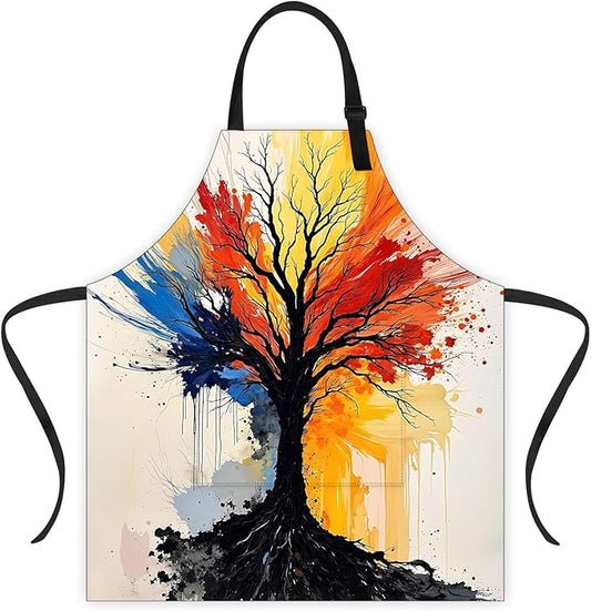 Apron Adjustable Waterproof with Two Deep Pockets Wowen men for Summer BBQ Pool Parties & Resorts