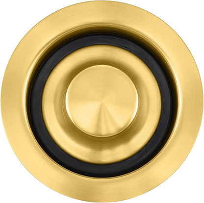 Luxier GD02-G Kitchen Sink Garbage Disposal Flange and Stopper in Brushed Gold