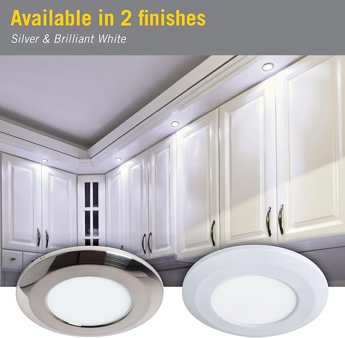 Armacost Lighting Wafer Thin LED Puck Light, Warm White Light (2700K), Polished Chrome Finish 204410