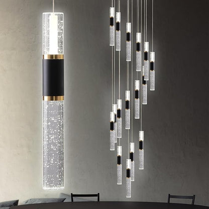 16-Light Led, Black Gold Staircase Chandelier, Modern Led for High Ceilings, Foyer Chandelier Light Fixture for Entrance with Remote 3000-6000K