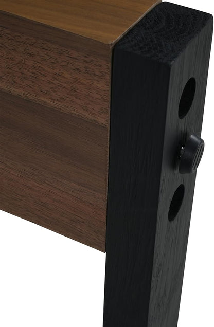 BROVAVE 63" Scratch-Resistant MDF Island Table, Rustic Dining Table with Farmhouse Pedestal, Mid Century Dining Table with Easy Cleaning for Kitchens & Apartments, Walnut