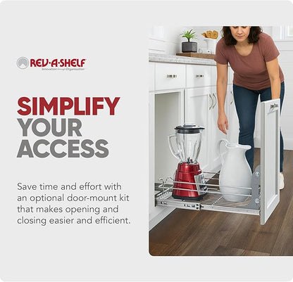 Rev-A-Shelf Cabinet Door Mount Kit for Kitchen Base Cabinet Organizers, Pullout Storage Shelves and Drawers, Trash Cans, 5WB-DMKIT
