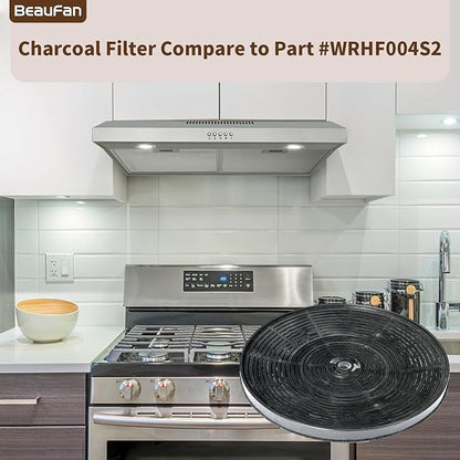 4 ‎WRHF004S2 Carbon Charcoal Filters Compatible with Winflo 30 In. Convertible Under Cabinet Ductless/Stainless Steel Glass Island Range Hood