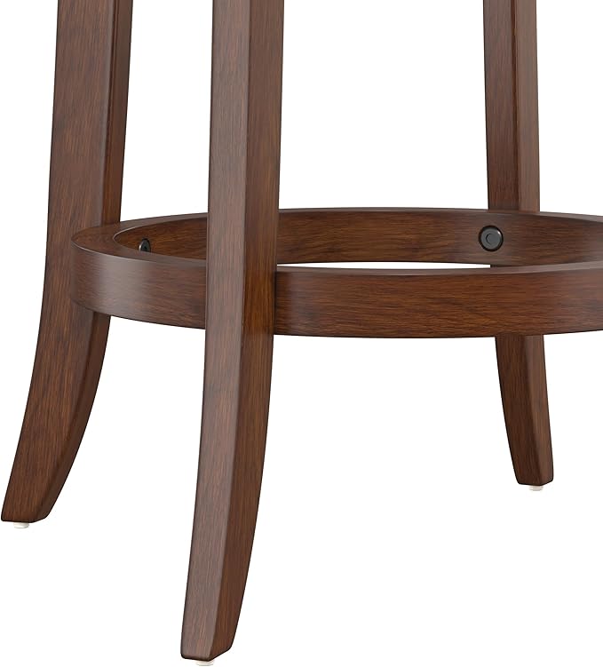 Hillsdale 25.5" Savana Wood Swivel Counter Height Stool, Cherry
