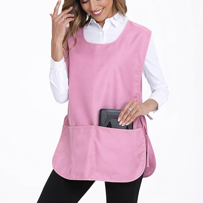 Xeoxarel Unisex Cobbler Apron with 3 Pockets, Adjustable Drawstring Waist, Professional Lightweight for Kitchen Salon Garden