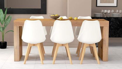 Mobili Fiver, Evolution Dining Table 70.9 x 23.6 in, with Wireless Charger, Rustic Oak with Two Legs, Made in Italy