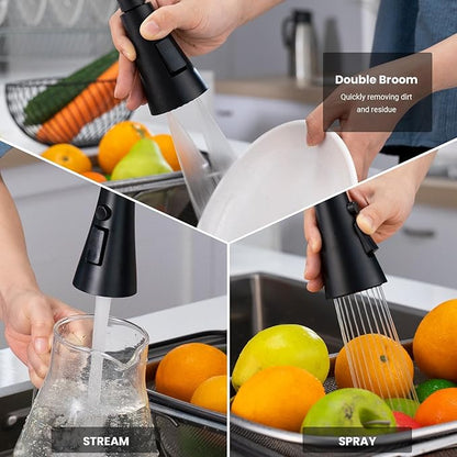 Touchless Kitchen Faucet with Pull Down Sprayer, Kitchen Sink Faucet with Soap Dispenser,Single Handle Hands-Free Sensor Fits 1 to 4 Hole Sinks,Stainless Steel Matte Black