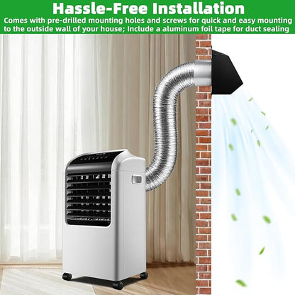 4" Dryer Vent Cover Outdoor,Dryer Vent Covers for Exterior Wall Vent Hood Outlet Air Vent,Dryer Vent Cover Outside,Exterior Dryer Exhaust Vent Cover Cap for House AC,Through Wall Dryer Vent Kit,Black