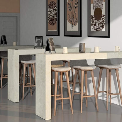 Mobili Fiver, Evolution Peninsula 70.9 x 15.7 in, Concrete Effect, Grey, Made in Italy