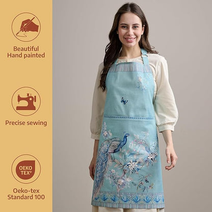 Maison d' Hermine 100% Cotton Apron for women with Pocket Kitchen Chef Apron for Men Cooking Mothers Day Gifts