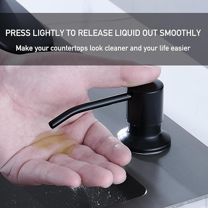 AVSIILE Matte Black Touchless Kitchen Faucets with Pull Down Sprayer & Soap Dispenser, Waterfall Single Hole & Handle, Pull Out Sink Faucet, Suitable for Farmhouse Camper Laundry Rv Bar