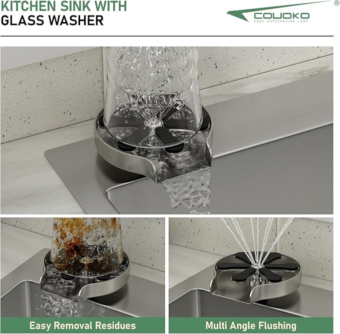 30x22 Drop In Kitchen Sink with Faucet Combo16 Gauge Stainless Steel Single Bowl Kitchen Sink Large Deep Round Corner Handmade Topmount Overmount Basin Kitchen Sinks