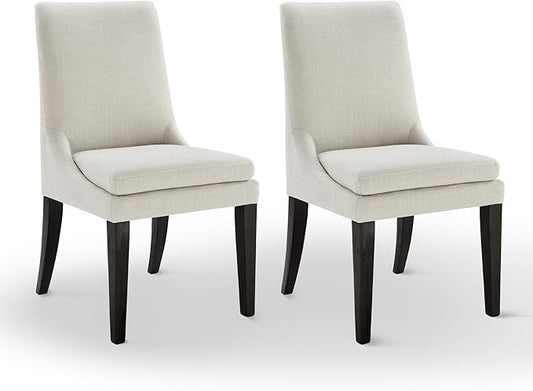 KISLOT Modern Dining Chair Set of 2 Upholstered Performance Fabric Mid Century Comfy Armlesschair for Kitchen Living Room,1 Box