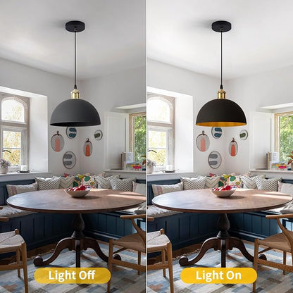 Modern Industrial Black Chandelier 9.8 inches, line Length 78.74 inches, Kitchen Island, Bedroom, Dining Room, Living Room, Hallway