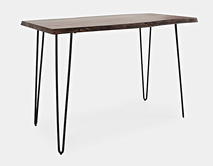 Jofran Nature's Edge 52" Farmhouse Dining Table - Solid Wood Counter Height Dining Table for Modern Homes, Chestnut