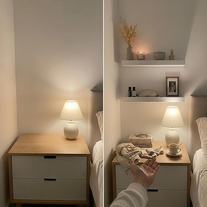 BAOBAB WORKSHOP Solid Wood Floating Shelves for Wall 36 Inches Long, Heavy Duty Wall Shelf for Bedroom 36 Inch Large, Real Wooden Bathroom Shelf Kitchen Rustic, White Finish, 36W × 6.7D, Set of 2