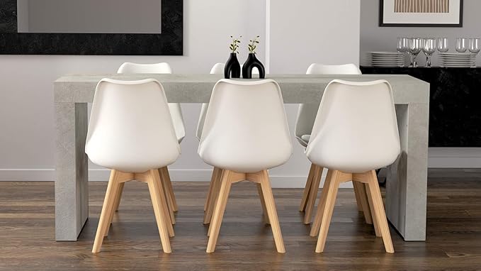 Mobili Fiver, Evolution Dining Table 70.9 x 23.6 in, Concrete Effect, Grey with Two Legs, for 6 People, Modern Dining Table for Kitchen, Italian Furniture