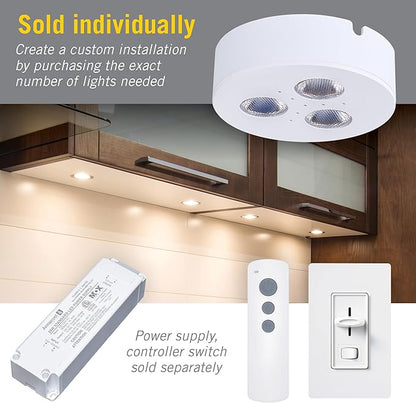Armacost Lighting TriVue Warm-White (2700K) Dimmable LED Puck Light, Silver Aluminum Finish, 213310