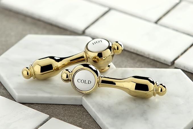 Kingston Brass KS7752TALBS Tudor Bridge Kitchen Faucet, Polished Brass, 13.88 x 8.25 x 14.5