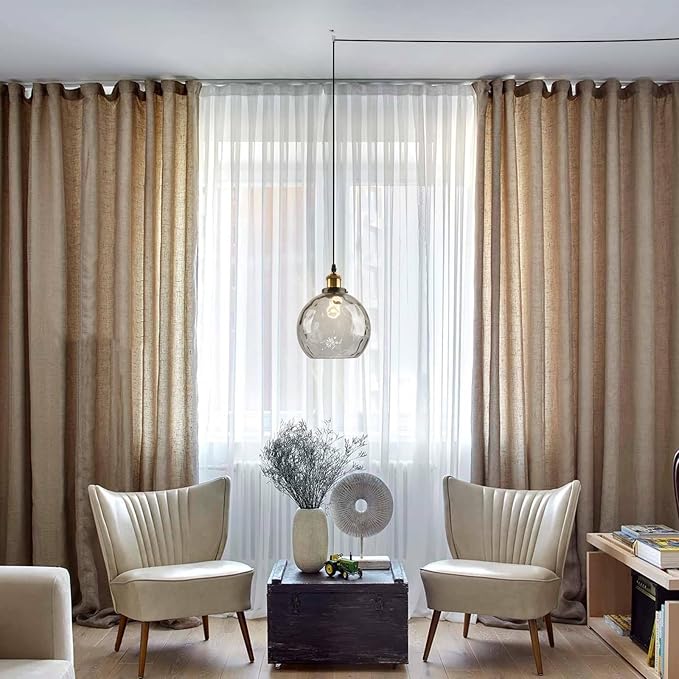 Hanging Lamp Smoke Gray Glass Pendant Light Plug in Hammered Glass Globe Pendant Lights Kitchen Island Plug in Ceiling Light with Cord Vintage Hanging Pendant Lamps for Living Room Bedroom