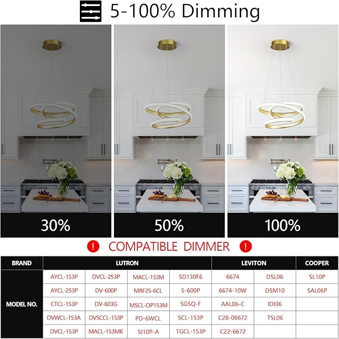 Modern Pendant Lights Gold Pendant Light Irregular Streamline LED Chandelier Adjustable Height Pendant Lighting for Kitchen Island Dining Room Bedroom Living Room Corridor Hallway Foyer