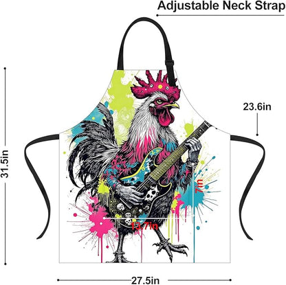 Apron Adjustable Waterproof with Two Deep Pockets Wowen men for Summer BBQ Pool Parties & Resorts