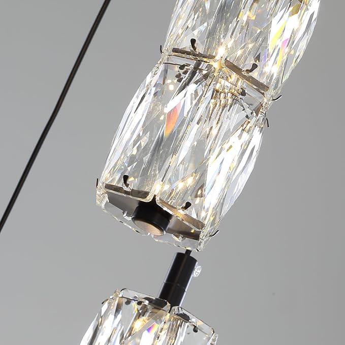 ykolupty Pendant Lights Kitchen Island 3-Lights Pendant Chandelier for Dining Room Hallway Stairwell,LED Dimmable 2700K-6000K