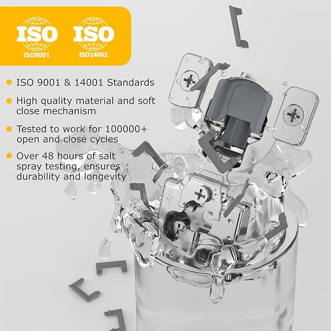 Furniware 10 Pack Cabinet Door Angle Restriction, 86 Degree Angle Restriction Hinge Clip for Soft Close Cabinet Hinges, Hinge Opening Angle Restrictor Clip, Nylon