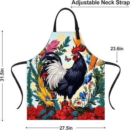 Apron Adjustable Waterproof with Two Deep Pockets Wowen men for Summer BBQ Pool Parties & Resorts