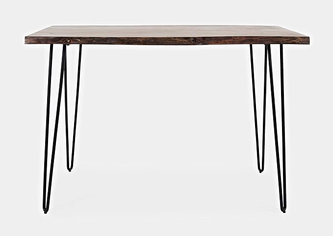 Jofran Nature's Edge 52" Farmhouse Dining Table - Solid Wood Counter Height Dining Table for Modern Homes, Chestnut