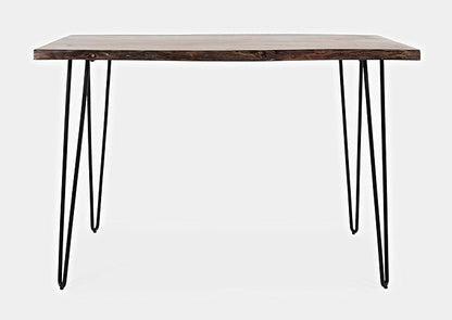 Jofran Nature's Edge 52" Farmhouse Dining Table - Solid Wood Counter Height Dining Table for Modern Homes, Chestnut